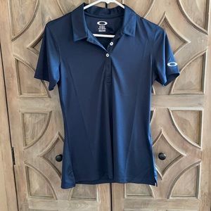 Dry fit Oakley polo navy shirt golf